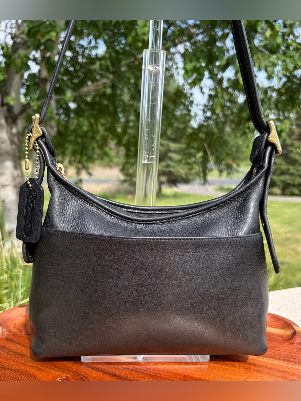 Vintage COACH Legacy Hobo Black Leather 9136 EUC